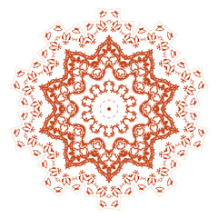 Colorful mandala on the white background.