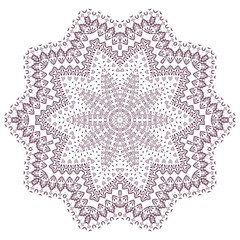 Colorful mandala on the white background.