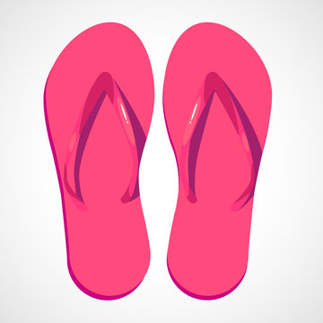 Cartoon pink beach slippers