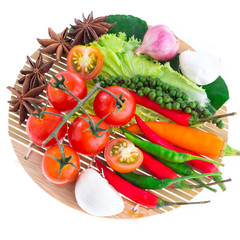 Vegetable on white background