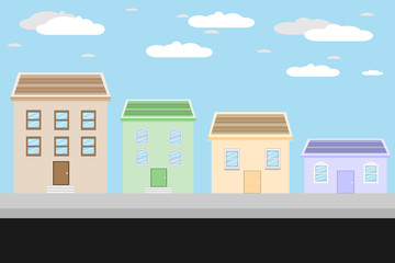 The city landscape. vector and illustrator