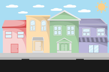 The city landscape. vector and illustrator