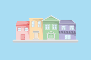 The city landscape. vector and illustrator