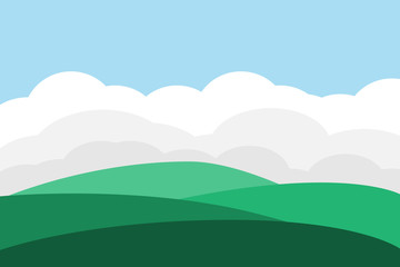 mountain hill landscape sky background.vector and illustration