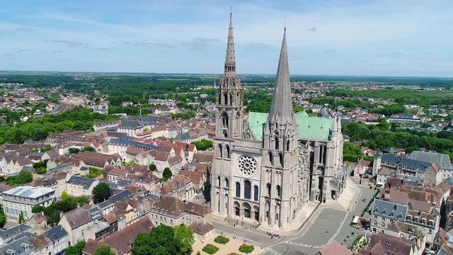 France, Eure et Loir, Chartres, Notre Dame Cathedral of Chartres listed as Wolrd Heritage by UNESCO