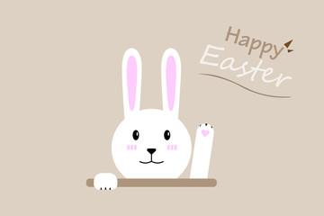 White easter rabbit.vector and illustration