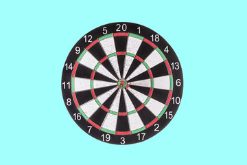 Darts hitting the center target of a dartboard