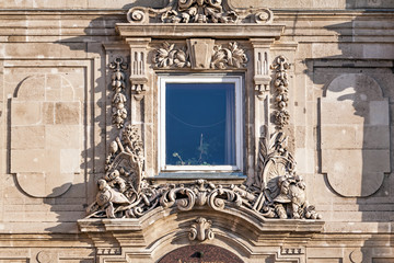 Lions' Gate at the Royal Palace (Buda Castle). Castle Hill District (Varhegy), Buda, Budapest,...