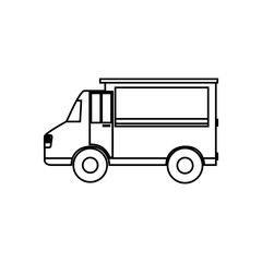 food truck icon over white background vector illustration