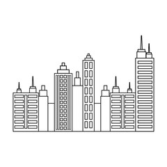 Obraz premium city buildings icon over white background vector illustration