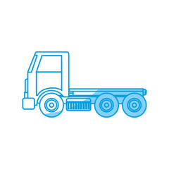 cargo truck icon over white background vector illustration