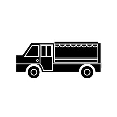 food truck icon over white background vector illustration