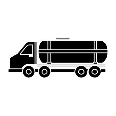 tank truck icon over white background vector illustration