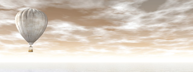 Fototapeta premium Hot air balloon - 3D render