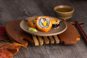 sushi  and tea drinking set