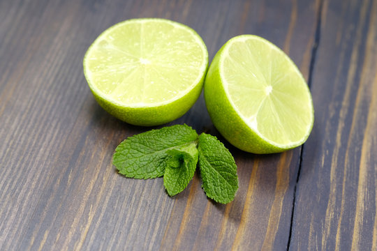 Fresh lime and mint