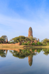 Fototapeta na wymiar Ancient temples in Ayutthaya of Thailand