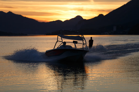 Sonnenuntergang am Wolfgangsee, Strobl, Austria