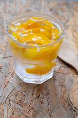 Peach soda, homemade summer drink
