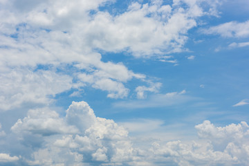 Naklejka na ściany i meble Beautiful cirrus clouds against the blue sky