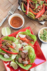 Steak Fajita Lettuce Wraps