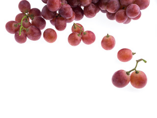 red grape isolated on white