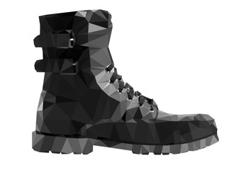 Black men's leather shoes