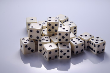 Dice on a light background