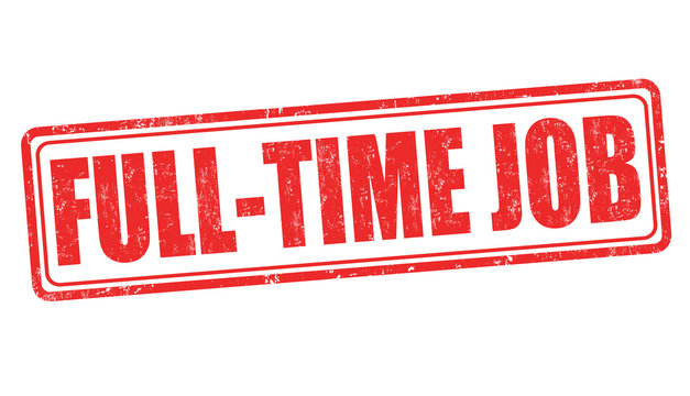 Full-time job sign or stamp