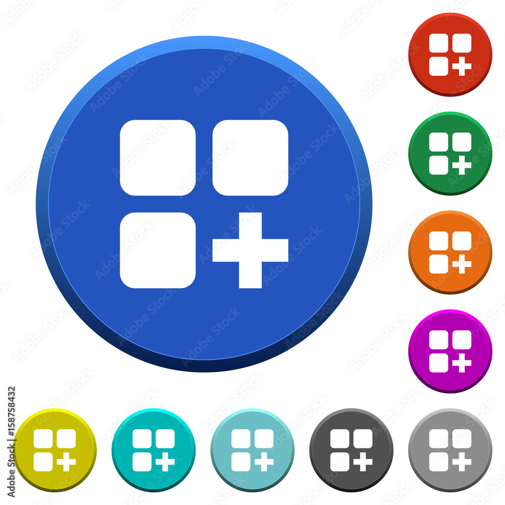 Poster add new component beveled buttons