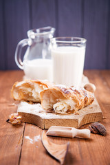 croissant with milk