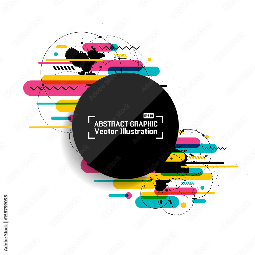 Poster abstract background with geometric elements