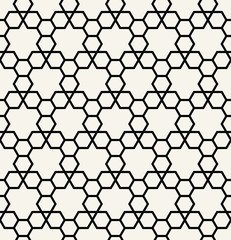 Fototapeta premium geometric hexagon seamless vector grid pattern background