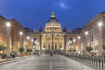 Fototapeta na wymiar St. Peter's Square, Vatican, Rome, Italy