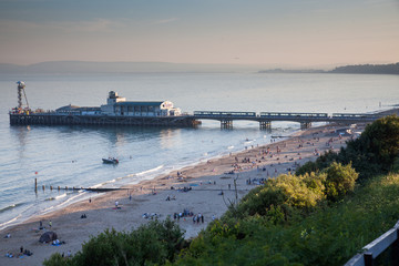 Fototapeta premium BOURNEMOUTH, UK - 1st JUNE, 2017: Bournemouth beach pier and coast, Dorset, England