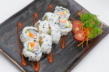 Scallop Spicy Roll on dish