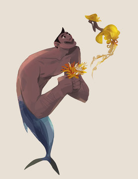Tuna and jelly mermaid