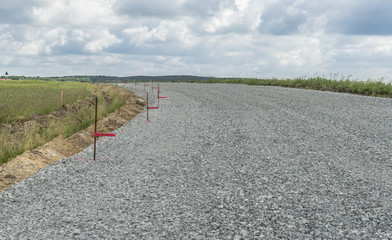 Strassenabu, Schotter, Tragschicht