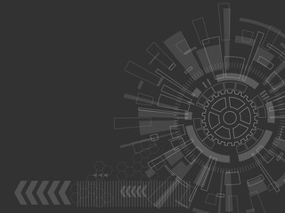 Obraz premium Abstract technological background. Vector illustration.