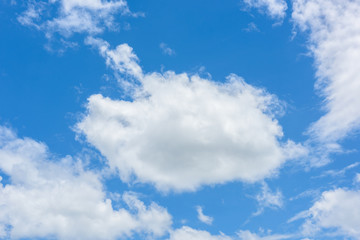 Beautiful cirrus clouds against the blue sky