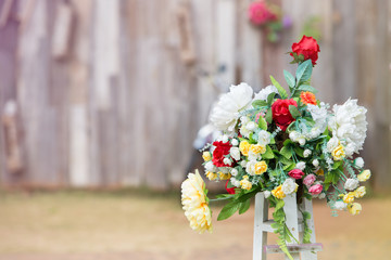 Flower decoration in Engagement ceremony