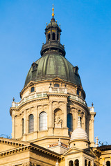Fototapeta na wymiar Close-up view of dome of St. Stephen's Basilica in Budapest, Hungary.
