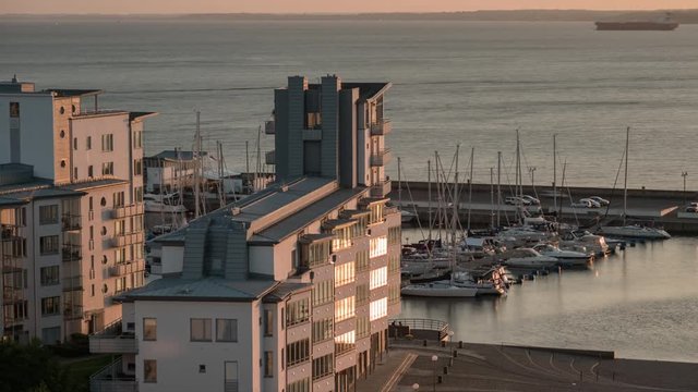 Time lapse over downtown Helsingborg