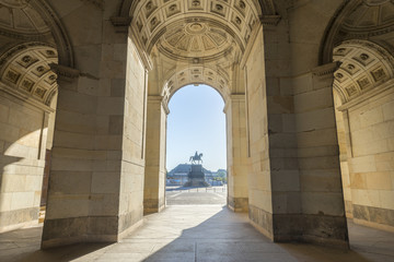 Dresden, Zentrum, Bogen, Reiter