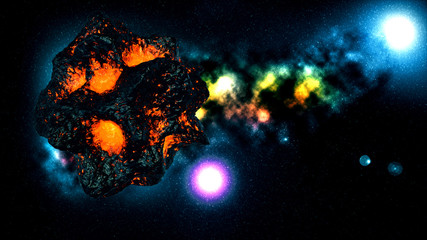 Flying asteroid © winglesss