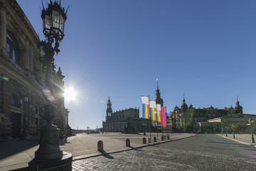Fototapeta premium Dresden, Zentrum, Semperoper, Platz