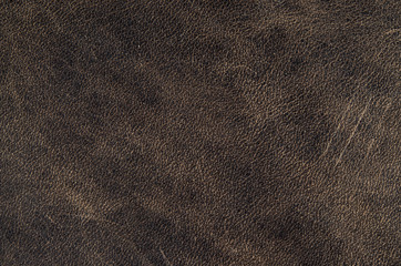 Old brown leather texture closeup. Leather texture background.