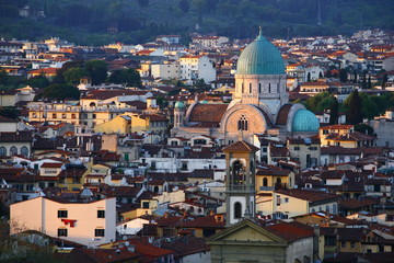 Obraz premium Michelangelo Square is a square with a beautiful panoramic view of Florence, Italy. Waiting for the sun set is a must when visit this city.