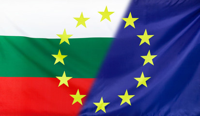 European Flag merged with Bulgaria Flag
