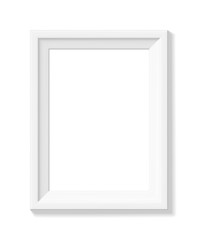 White picture frame. Portrait orientation